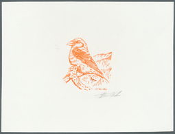 Thematik: Tiere-Vögel / Animals-birds: 2000, Belgium. Epreuve D'artiste Signée In Brown-orange For T - Sonstige & Ohne Zuordnung