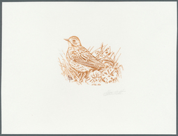 Thematik: Tiere-Vögel / Animals-birds: 2000, Belgium. Epreuve D'artiste Signée In Brown For The Stam - Sonstige & Ohne Zuordnung