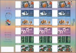 Thematik: Tiere-Vögel / Animals-birds: 2001, Hongkong, Greeting Stamps (designs "Chicks", "Swans" Et - Other & Unclassified