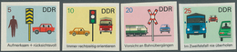 Thematik: Verkehr / Traffic: 1969, DDR: Sicherheit Im Straßenverkehr Kompletter Satz UNGEZÄHNT, Post - Sonstige & Ohne Zuordnung