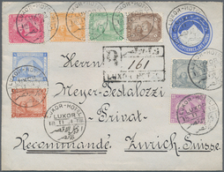 Ägypten: 1881-1909, 8 Different Stamps Of The De La Rue Issues Including The 5 Piastres Pale Grey An - Autres & Non Classés