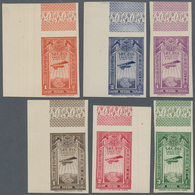Äthiopien: 1931 Air Set IMPERFORATED, Complete Except 8g., All Stamps With Sheet Margin At Top Incl. - Äthiopien