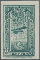 Äthiopien: 1931, Airmails, 8g. Bluish Green IMPERFORATE Unmounted Mint. Yv. PA14 Nd, 325,- €. - Äthiopien