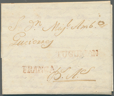 Argentinien - Vorphilatelie: 1819 Entire Letter Sent From Tucuman To Buenos Aires With Red Single-li - Préphilatélie
