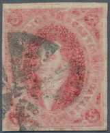 Argentinien: 1867 5c. Rose-carmine From 8th Printing, Used And Cancelled By Circular Mute Handstamp - Sonstige & Ohne Zuordnung