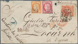 Argentinien: 1875 Cover From Buenos Aires To Locarno, Canton Ticino, Switzerland Per Steamer "France - Sonstige & Ohne Zuordnung