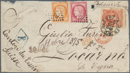 Argentinien: 1875 Cover From Buenos Aires To Locarno, Canton Ticino, Switzerland Per Steamer "France - Other & Unclassified