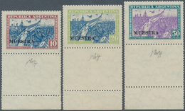 Argentinien: 1930/1931, Revolution Issue Complete Set Of 25 Values With Black Opt. MUESTRA Incl. The - Sonstige & Ohne Zuordnung