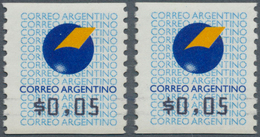 Argentinien: 1995, Machine Labels, 0.05p., Two Copies Unmounted Mint. Mi. 1.100,- €. These Labels We - Sonstige & Ohne Zuordnung