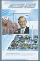 Argentinien: 2011, Death Anniversary Of Nestor Kirchner, Not Issued Souvenir Sheet In Similar Design - Autres & Non Classés
