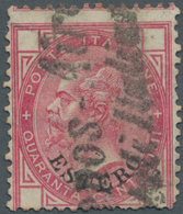 Argentinien - Stempel: 1874, Italy Post Offices Abroad: 40 C Rose, Used With Large Part Of Manuscrip - Sonstige & Ohne Zuordnung