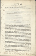 Neusüdwales: 1839, Printed Report On Behalf Of The German Mission To The Aborigines Of NEW SOUTH WAL - Briefe U. Dokumente