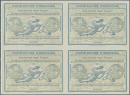 Queensland: Design 1906 International Reply Coupon As Block Of Four 3 D Queensland. This Block Of In - Briefe U. Dokumente