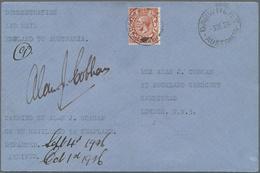 Australien: 1926 FIRST FLIGHT DARWIN -LONDON By Sir Alan Cobham In A Havilland 50 Seaplane. Cover Sh - Lettres & Documents