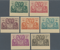 Belgisch-Kongo: 1935, 50 Years Belgium-Congo (Kings Of Belgium Leopold I. To III. And Albert I.) Com - Sammlungen