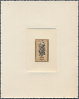 Belgisch-Kongo: 1947, Kabela Figure 1,60 Fr. As Artist Proof On Card, Without Gum, Fine - Sammlungen