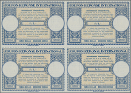 Belgisch-Kongo: 1947. International Reply Coupon Fr. 5.- (London Type) In An Unused Block Of 4. Issu - Sammlungen