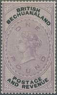 Betschuanaland: 1888, QV £1 Lilac/black With Wmk. Two Orbs (sideways), Mint Hinged And Scarce, SG. £ - 1885-1964 Herrschaft Von Bechuanaland