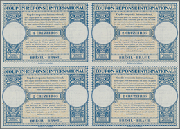 Brasilien - Ganzsachen: 1948. International Reply Coupon 2 Cruzeiros (London Type) In An Unused Bloc - Entiers Postaux