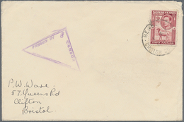 Britisch-Somaliland: 1940 Censored Cover From Berbera To Bristol Franked By 1938 2a. Maroon Tied By - Somalia (1960-...)