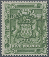 Britische Südafrika-Gesellschaft: 1892: 5 £ Green Unused Without Gum, Fine - Ohne Zuordnung