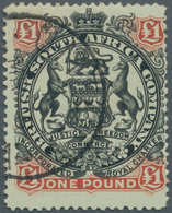 Britische Südafrika-Gesellschaft: 1897, Coat Of Arms £1 Black/red-brown On Green Very Fine Used (CTO - Ohne Zuordnung