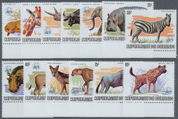 Burundi: 1983, African Wildlife Complete Set Of 13 From 2fr. To 85fr. (Lion, Giraffe, Rhinoceros, El - Sonstige & Ohne Zuordnung