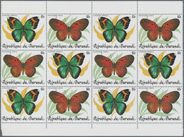 Burundi: 1984, Butterflies Complete Set Of 10 In Se-tenant Pairs In Blocks Of 12 (six Sets), Mint Ne - Sonstige & Ohne Zuordnung