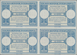 Canada - Ganzsachen: 1948. International Reply Coupon 12 Cents (London Type) In An Unused Block Of 4 - 1953-.... Elizabeth II