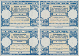 Canada - Ganzsachen: 1954. International Reply Coupon 12 Cents (London Type) In An Unused Block Of 4 - 1953-.... Elizabeth II