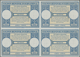 Chile - Ganzsachen: 1959. International Reply Coupon 160 Pesos (London Type) In An Unused Block Of 4 - Chile