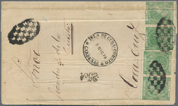 Cuba - Spanische Kolonie: 1878, 5 C. (4, Two Pairs) Tied Oval West India Cross Mark To Cover From "G - Kuba (1874-1898)