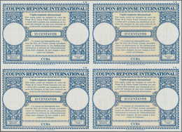 Cuba: 1961. International Reply Coupon 13 Centavos (London Type) In An Unused Block Of 4. Issued Feb - Other & Unclassified