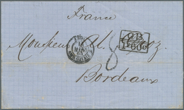 Dänisch-Westindien - Vorphilatelie: 1865, "ST. THOMAS JY 29 65" On Reverse Of Folde Cover With Accou - Danemark (Antilles)