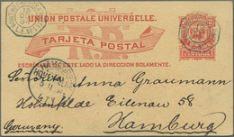 Dominikanische Republik: 1894, 2 Ct Stationery Card Written In Santo Domingo Sent With French Shipma - Dominikanische Rep.