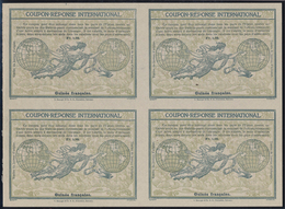 Französisch-Guinea: Design "Madrid" 1920 International Reply Coupon As Block Of Four 1,30 Fr.Guinee - Other & Unclassified