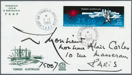 Französische Gebiete In Der Antarktis: 1983. 25fr Abstract (by G. Mathieu) On FDC, Accompanied By A - Briefe U. Dokumente