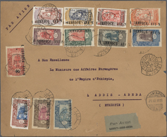 Französische Somaliküste: 1929, First Flight "DJIBOUTI-ADDIS ABEBA" , Larger Envelope Addressed To T - Sonstige & Ohne Zuordnung