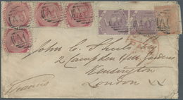 Jamaica: 1873, Cover From KINGSTON To London, Bearing 2 D (49, 4 D, 6 D (2) Of The Crown Cc Watermar - Jamaica (1962-...)