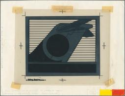 Jamaica: 1970 (ca.), PHOTO PLATES Of The Stamp Impression For An Aerogramme 9c Affixed To Paper With - Jamaica (1962-...)