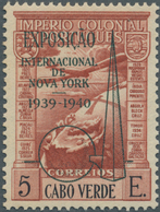 Kap Verde: 1939, World Exhibition, 5e. Red-brown/black Unmounted Mint (dull Gum Spots). - Cape Verde