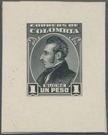 Kolumbien: 1940, 1 P. General Sucre, Die Proof On Cardboard Paper. - Colombie