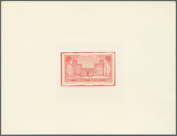 Marokko: 1917, Definitives "Views Of Morocco", Design "Grand Mechouar", Epreuve In Rose Without Valu - Covers & Documents