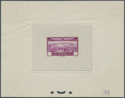 Marokko: 1933, Airmails "View Of Casablanca", Five Epreuve In Issued Design But Without Value, Colou - Briefe U. Dokumente