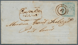 Mauritius: 1848: 2 D "POST PAID" Grey-blue/bluish, Position 2, Large Even Margins, Tied By "9" (Poud - Mauritius (...-1967)