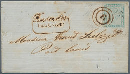 Mauritius: 1848: 2 D "POST PAID" Grey-blue/bluish, Position 2, Large Even Margins, Tied By "9" (Poud - Maurice (...-1967)