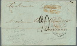 Mauritius: 1854, Private Letter Written In "Ville Bague" With Large MAURITIUS PACKET LETTER" And Fre - Mauritius (...-1967)