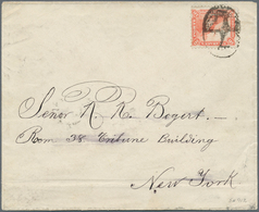 Nicaragua: 1886, 10c. Vermilion 1869-71 Issue On White Paper, Perf. 12, On Envelope Tied By Numeral - Nicaragua