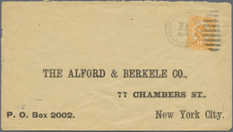 Panama: 1888, 10 C. Orange Tied "PANAMA AGENCIA POSTAL NACIONAL 23 JUN 1888" To Cover To USA With NY - Panama