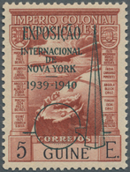 Portugiesisch-Guinea: 1939, 5 E Red-brown/black With Green Ovp WORLD EXHIBITION NEW YORK, Issued Onl - Portugiesisch-Guinea